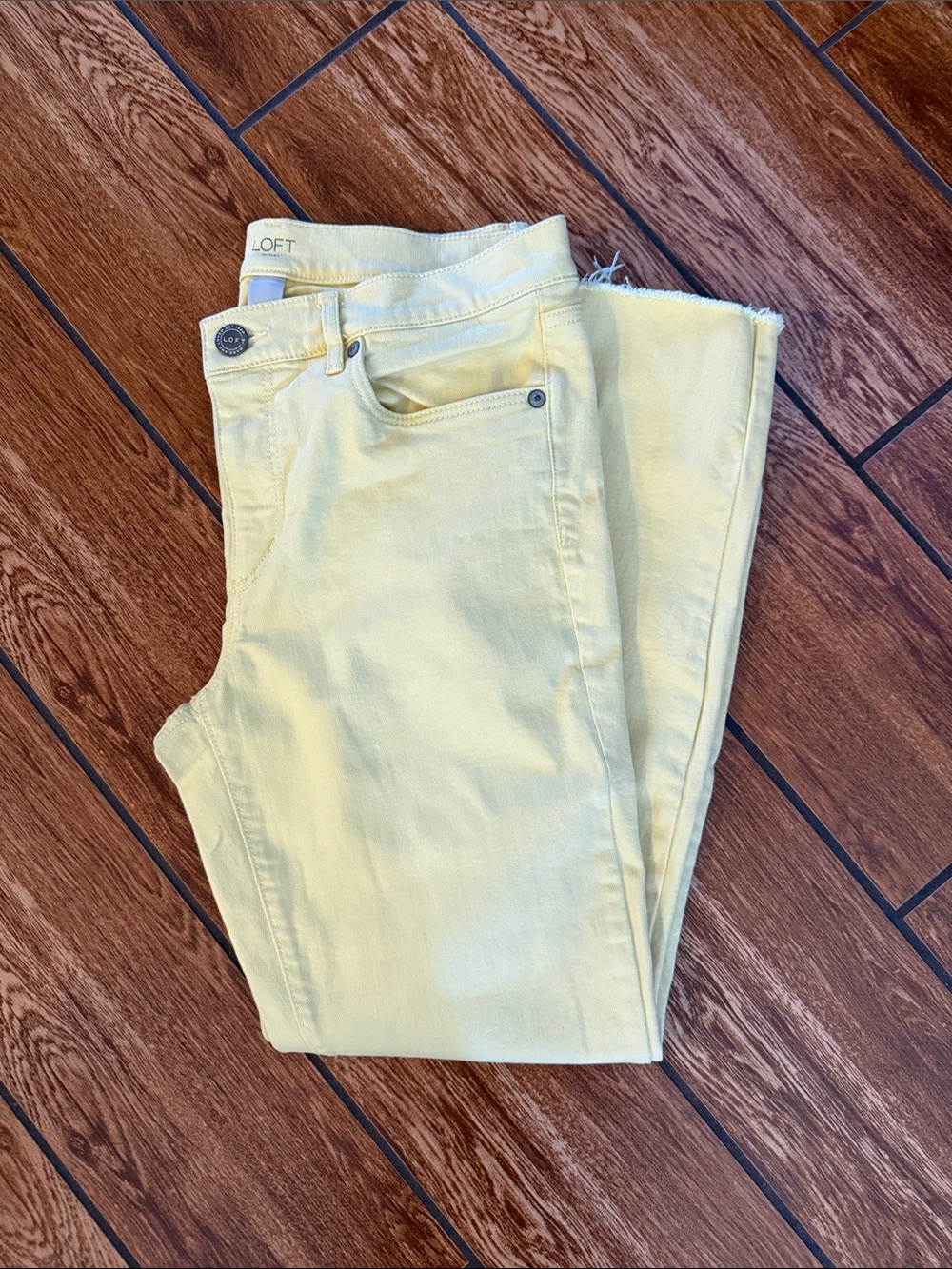 LOFT Pale Yellow Denim Jeans